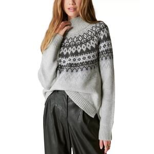 Lucky Brand Women's Fair Isle Turtleneck Sweater Size XS